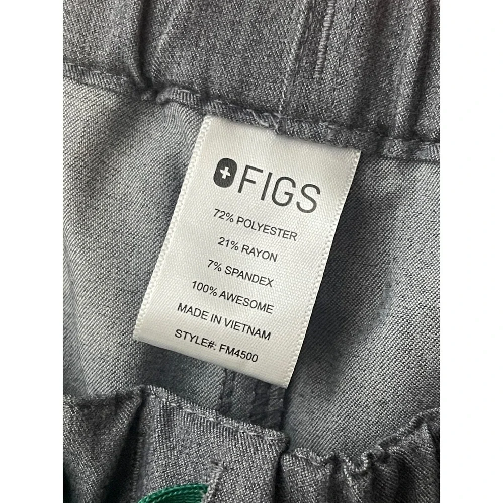 FIGS Technical Collection Scrub Pants Grey Mens Large FM4500 Nurse Medical Work